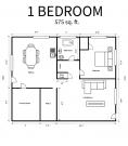 One bedroom floorplan Kramer Homes Co-operative
