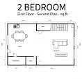 Two bedroom first floor floorplan Kramer Homes Co-operative option 2