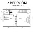 Two bedroom second floor floorplan Kramer Homes Co-operative option 1