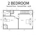 Two bedroom second floor floorplan Kramer Homes Co-operative option 2